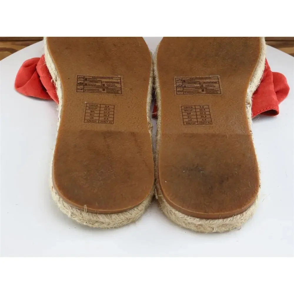 FOREVER 21 Size 8.5 Sandal Slide Orange Fabric Women M‎